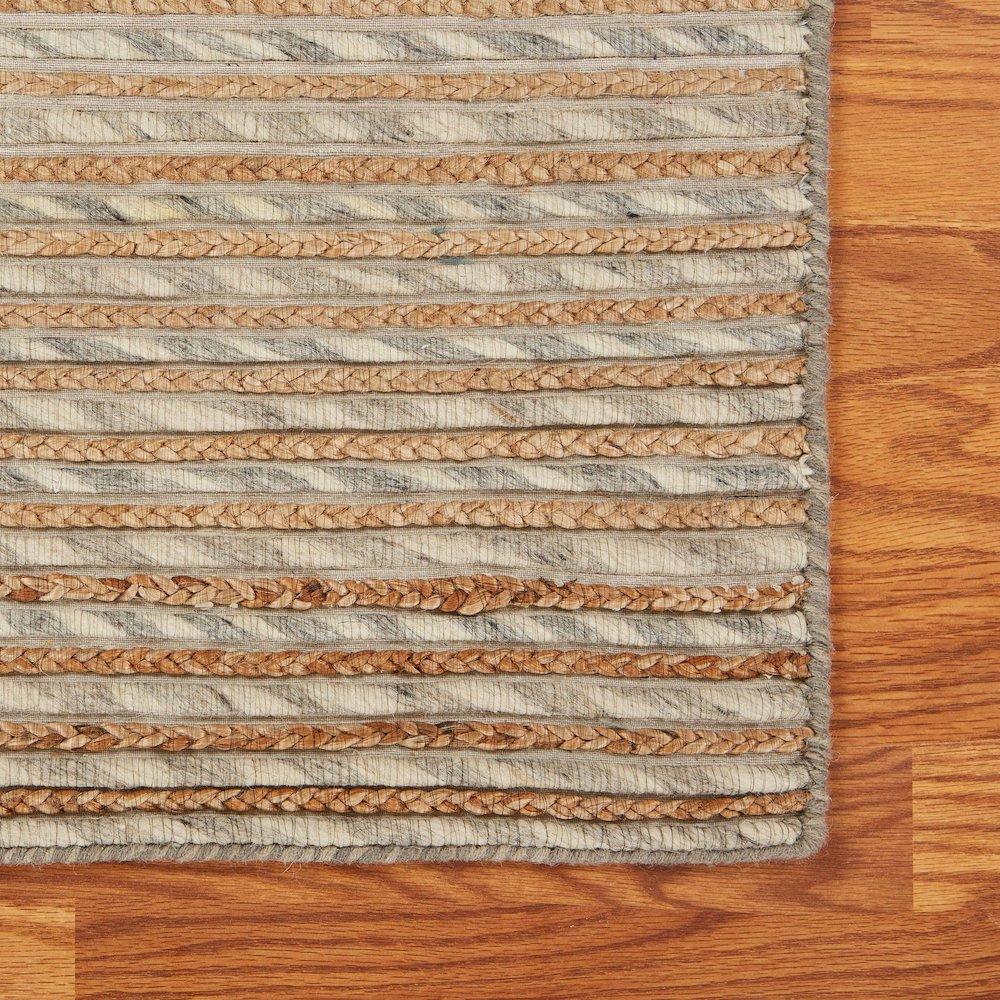 Silver and Jute Area Rug. Picture 5