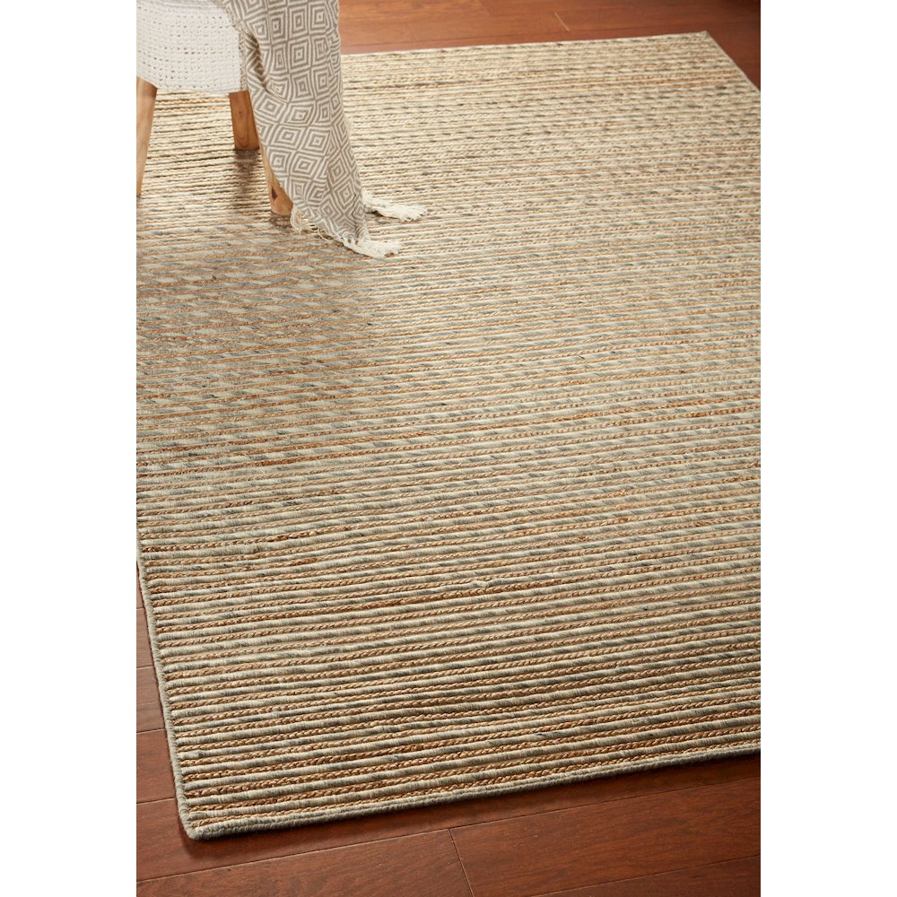 Silver and Jute Area Rug. Picture 3
