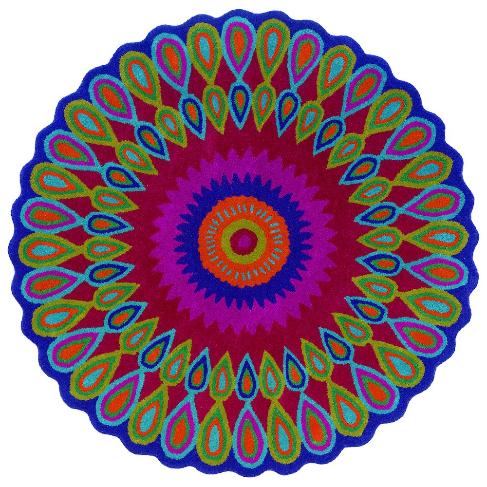 Pink Peacock Indoor Area Rug. Picture 1