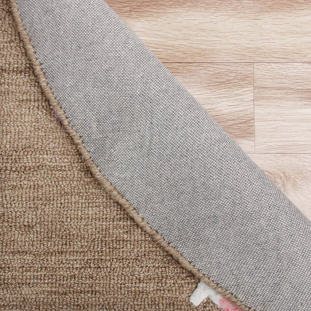 Evette Rios Vibrance Hand Tufted Taupe Geometric Area Rug,5' Round. Picture 6