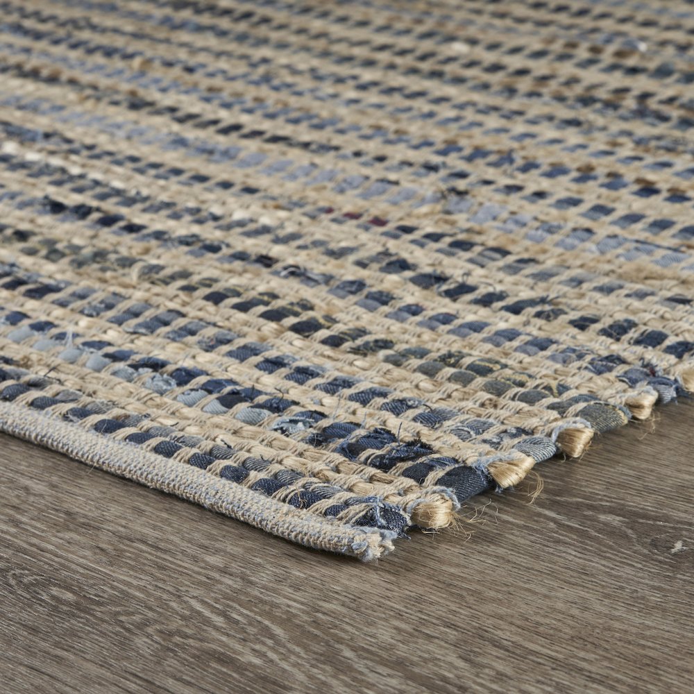 Denim Blue Woven Area Rug. Picture 3