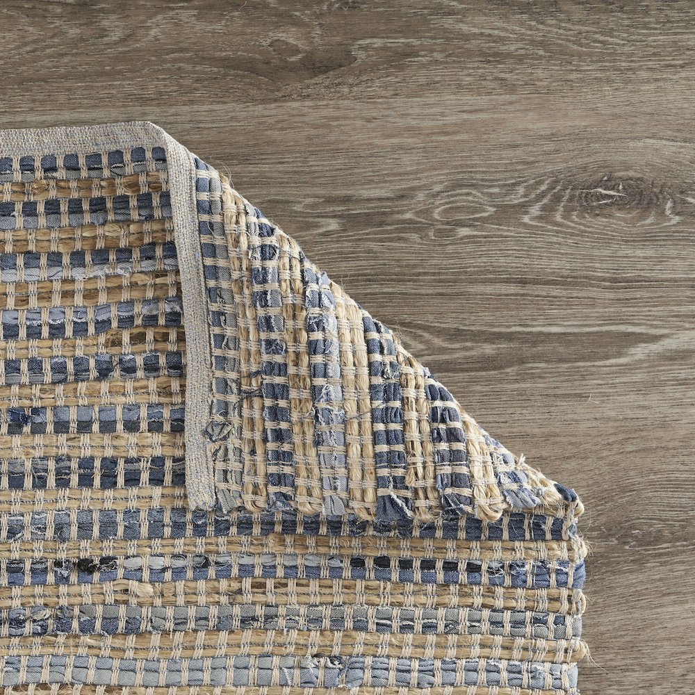 Denim Blue Woven Area Rug. Picture 6