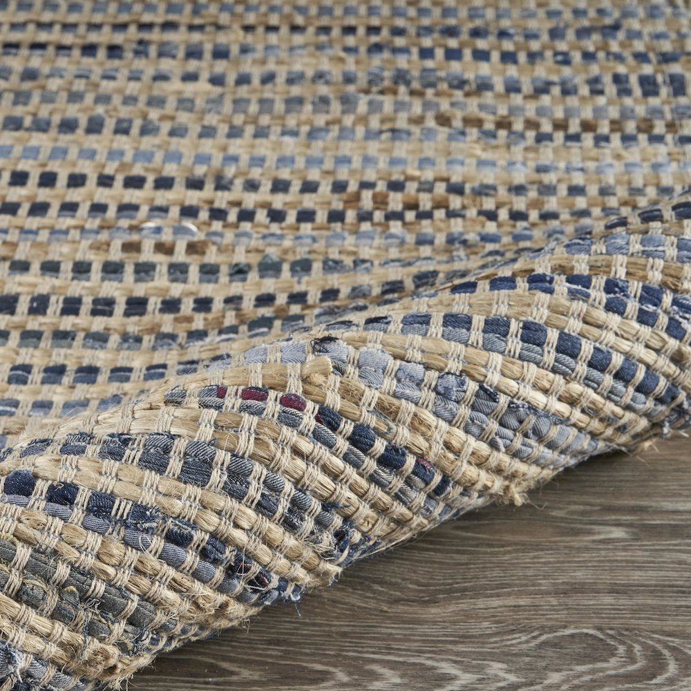 Denim Blue Woven Area Rug. Picture 4