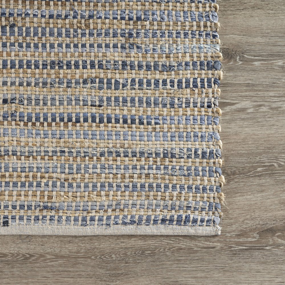 Denim Blue Woven Area Rug. Picture 5