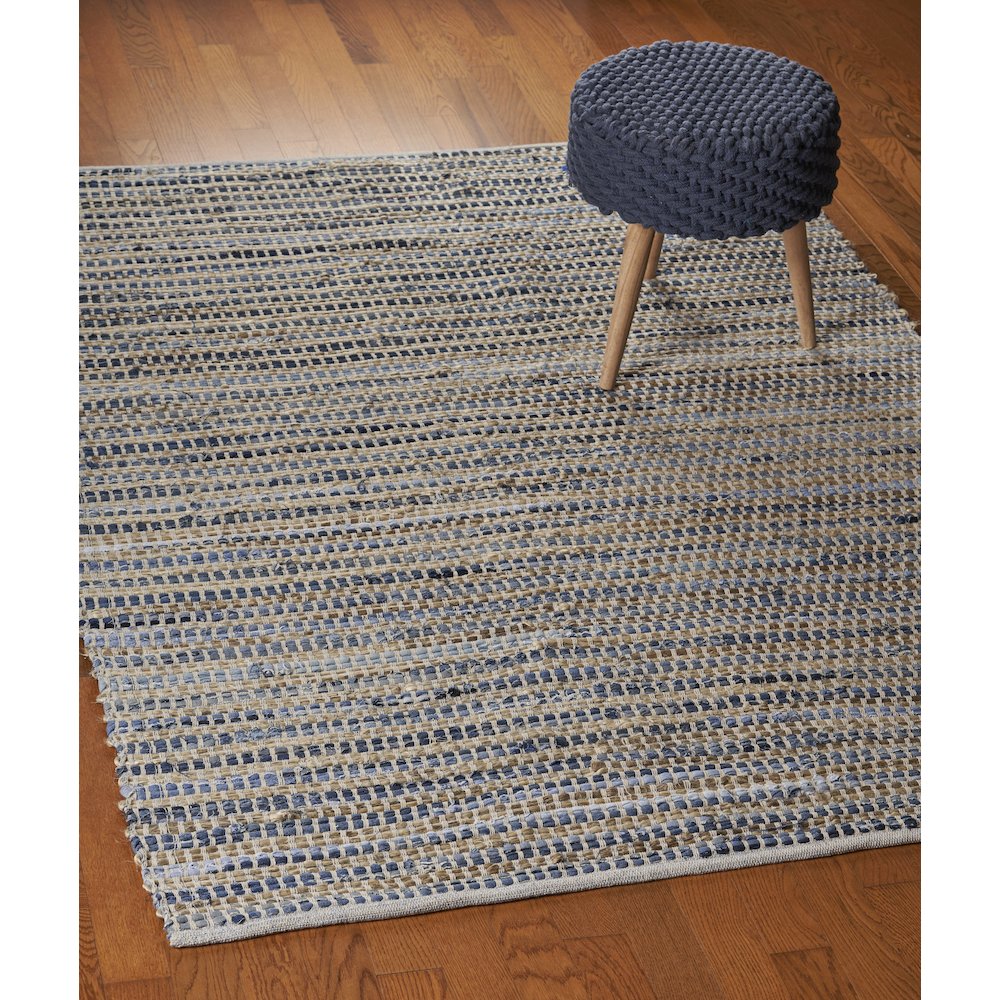 Denim Blue Woven Area Rug. Picture 2