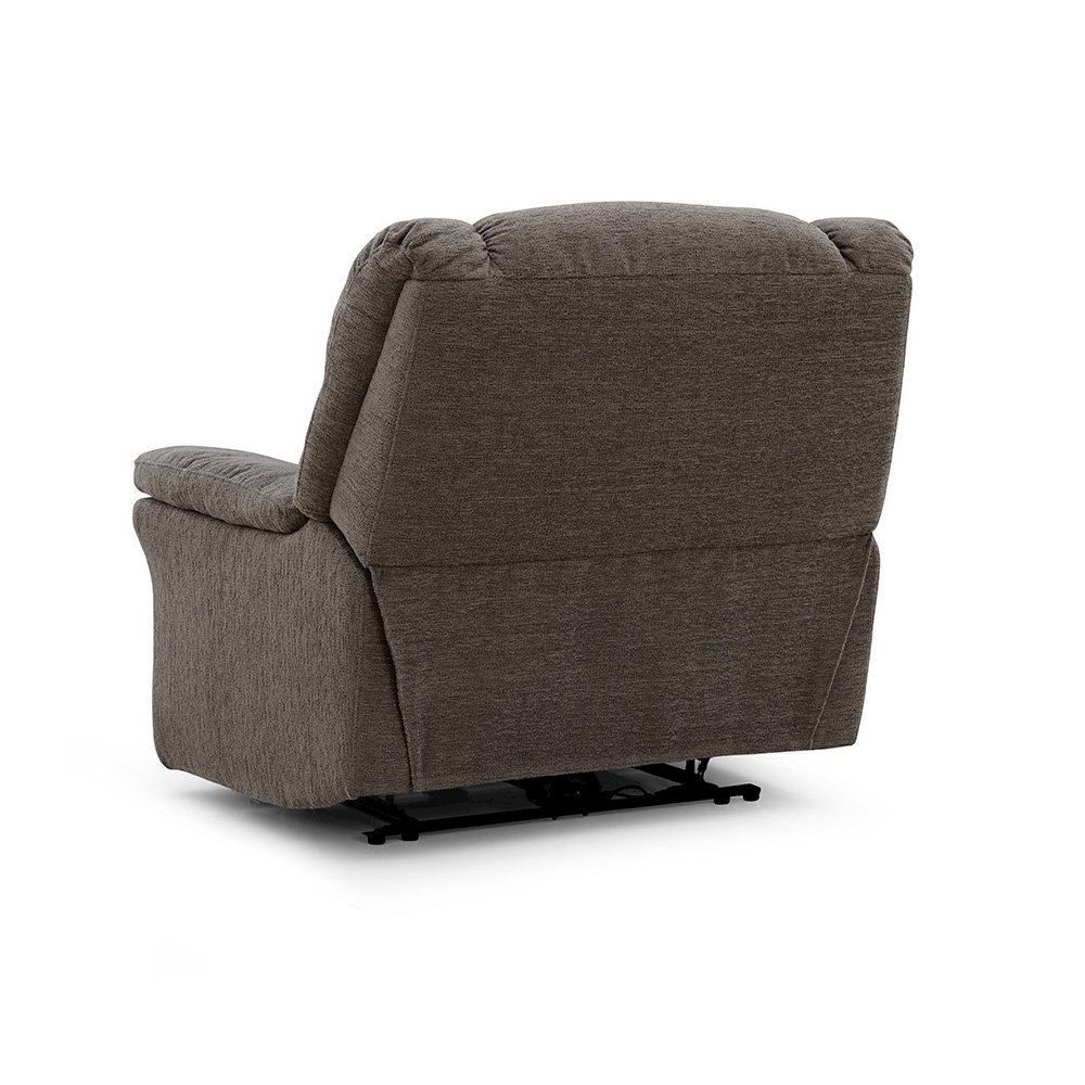 Brown Oversized Power Recliner Chair with Electric Recline, Wide Fabric Seat, USB Charging Port, Heavy-Duty Large Recliner. Picture 8