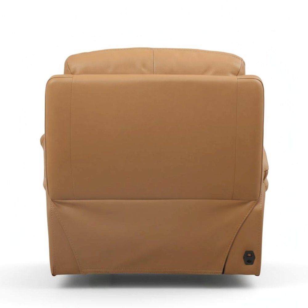 Leather Power Recliner Chair, Top Grain Upholstery, USB & USB-C, 360 lb Support. Picture 12