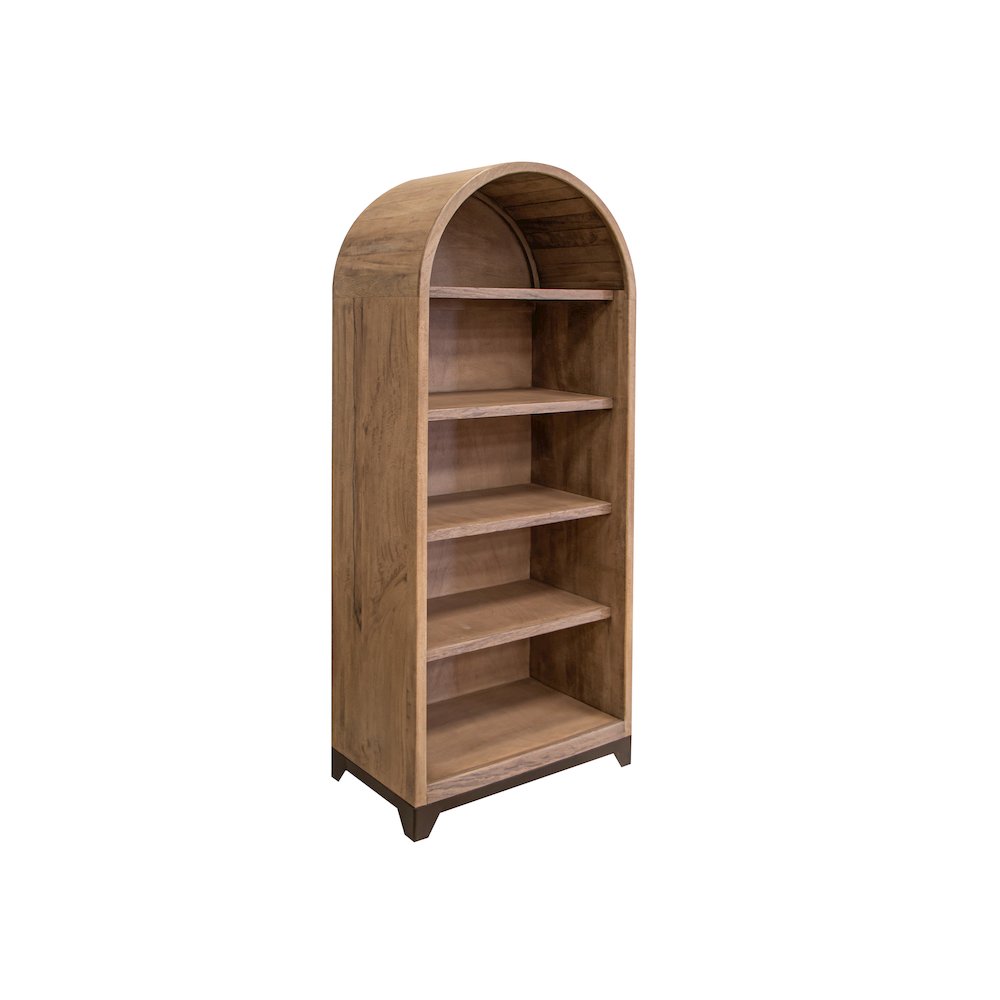 Natural Parota 5 Shelf Bookcase, Brown cappuccino. Picture 1