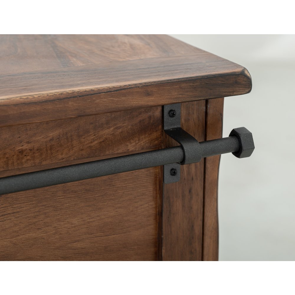 Parota Kitchen Island, Cinnamon Brown. Picture 6
