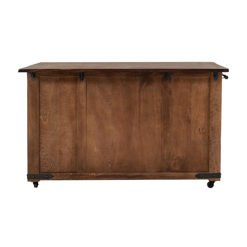 Parota Kitchen Island, Cinnamon Brown. Picture 3