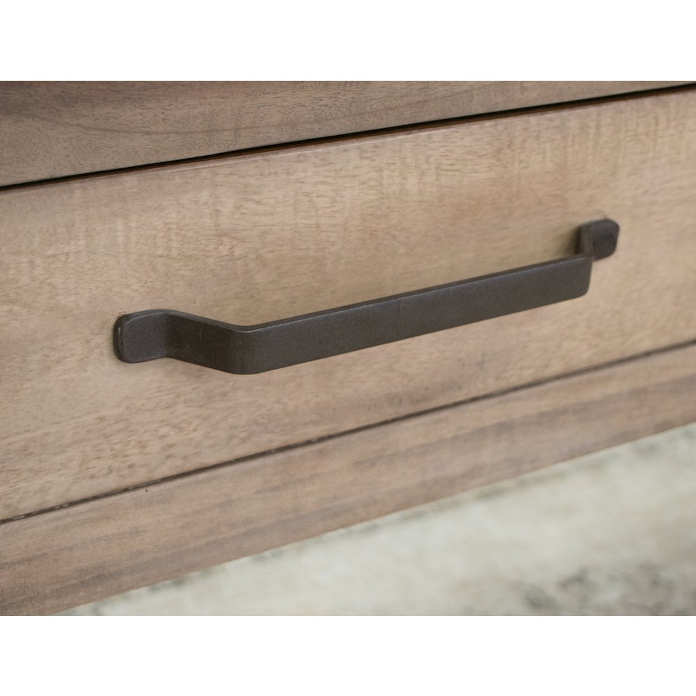 Natural Parota 1 Drawer End Table, Brown Cappuccino. Picture 4