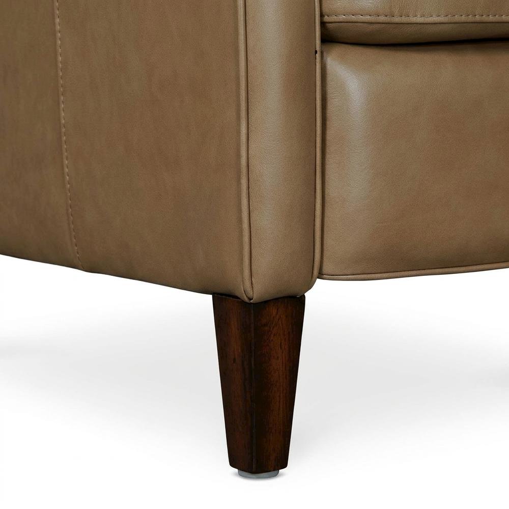 Cream Manual Recliner with Headrest in Traditional Design for Relaxation. Picture 6
