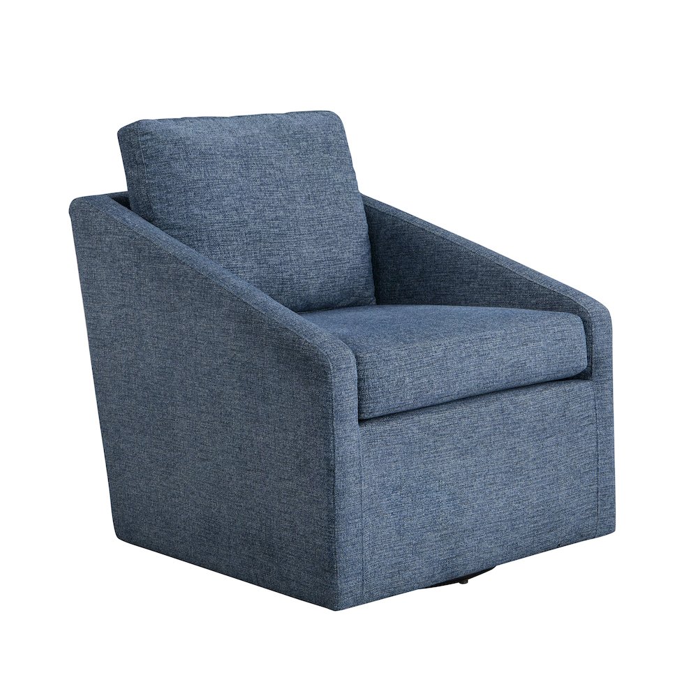 Halifax Swivel Accent Chair Blue. Picture 1