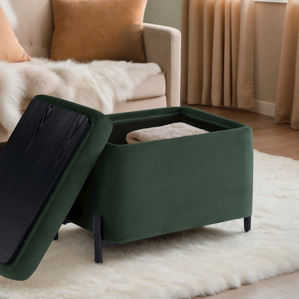 Kona Storage Ottoman Small Green. Picture 4