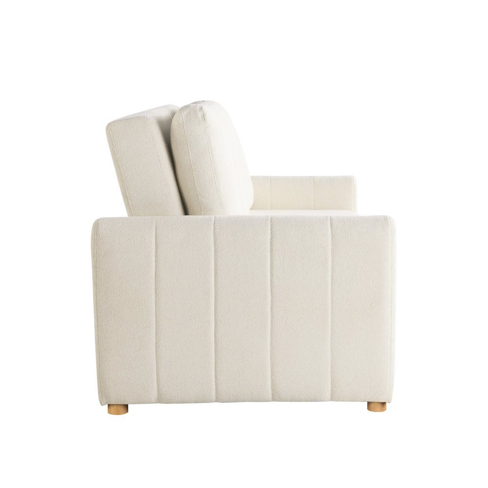 Galloway Convertible Loveseat Ivory. Picture 9
