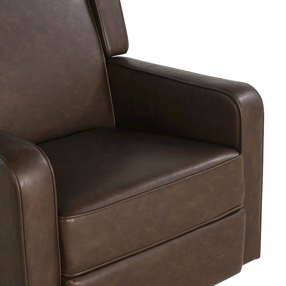 Emerson Swivel Rocker Recliner Brown. Picture 13