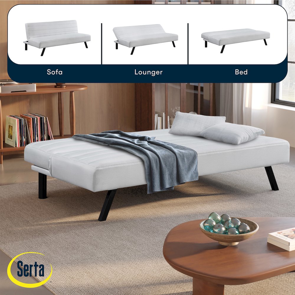 Dakota Convertible Sofa Ivory. Picture 19