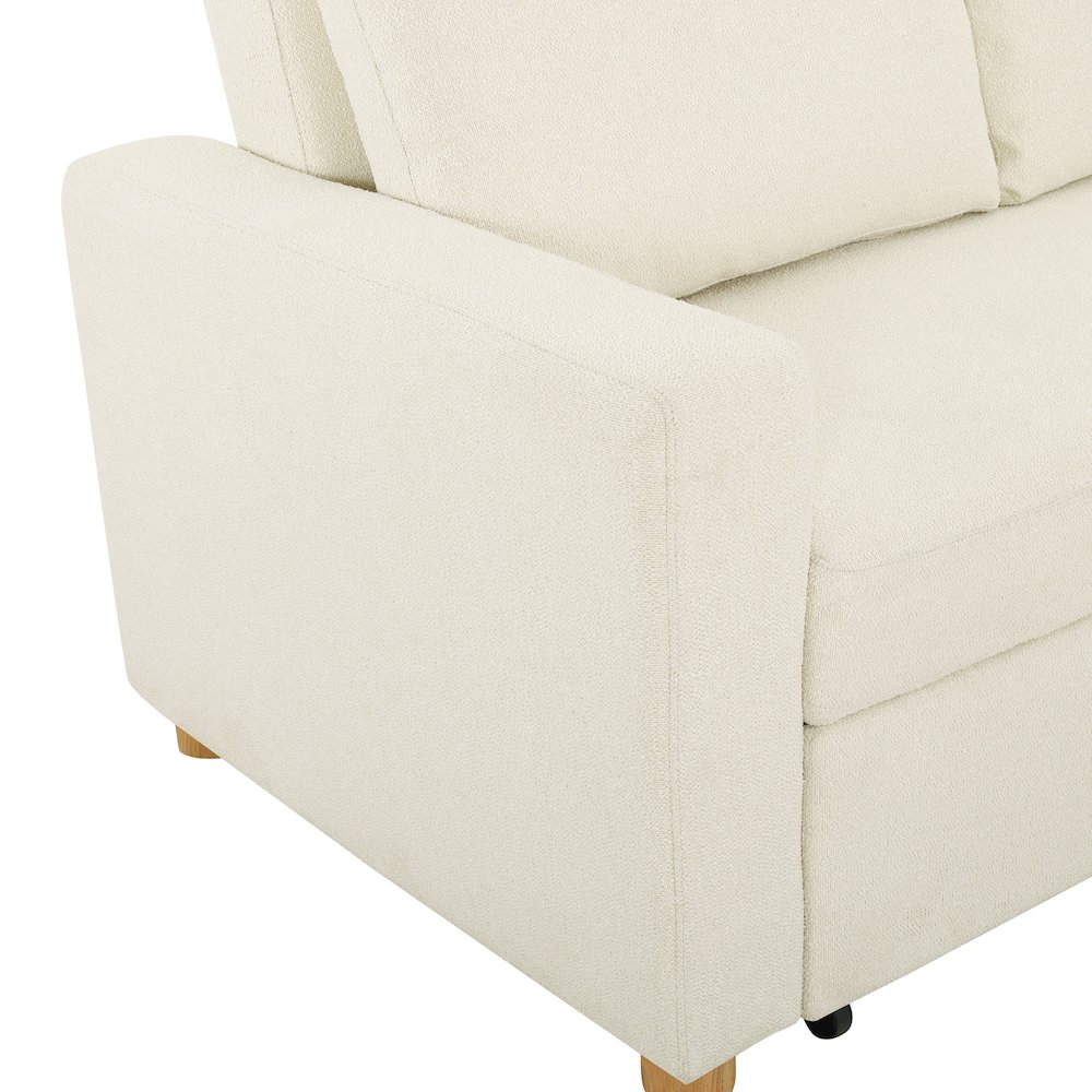 Tyler Convertible Sofa Ivory Boucle. Picture 13