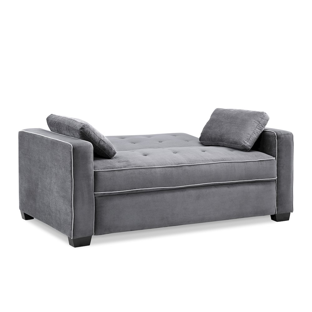 Augustine Full Convertible Loveseat Charcoal. Picture 10