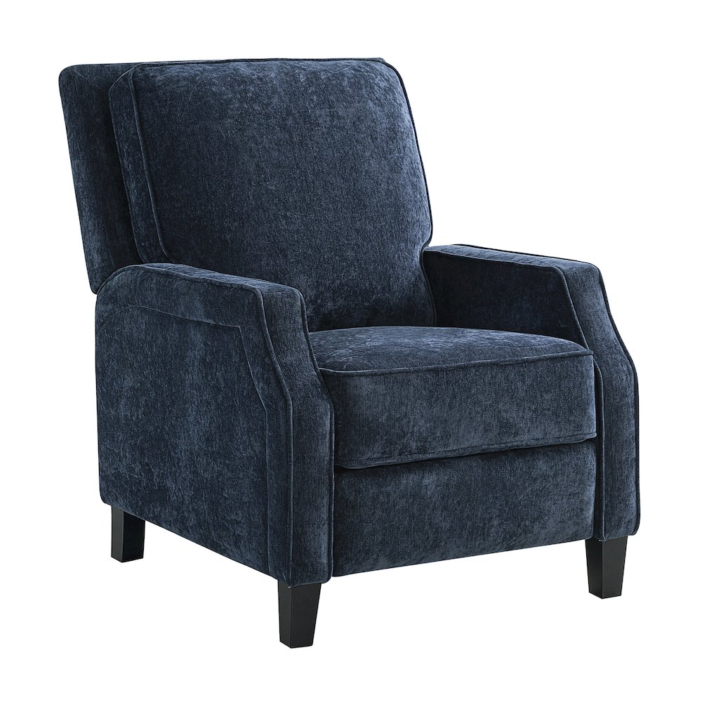 Shiloh Push Back Recliner Navy. Picture 1