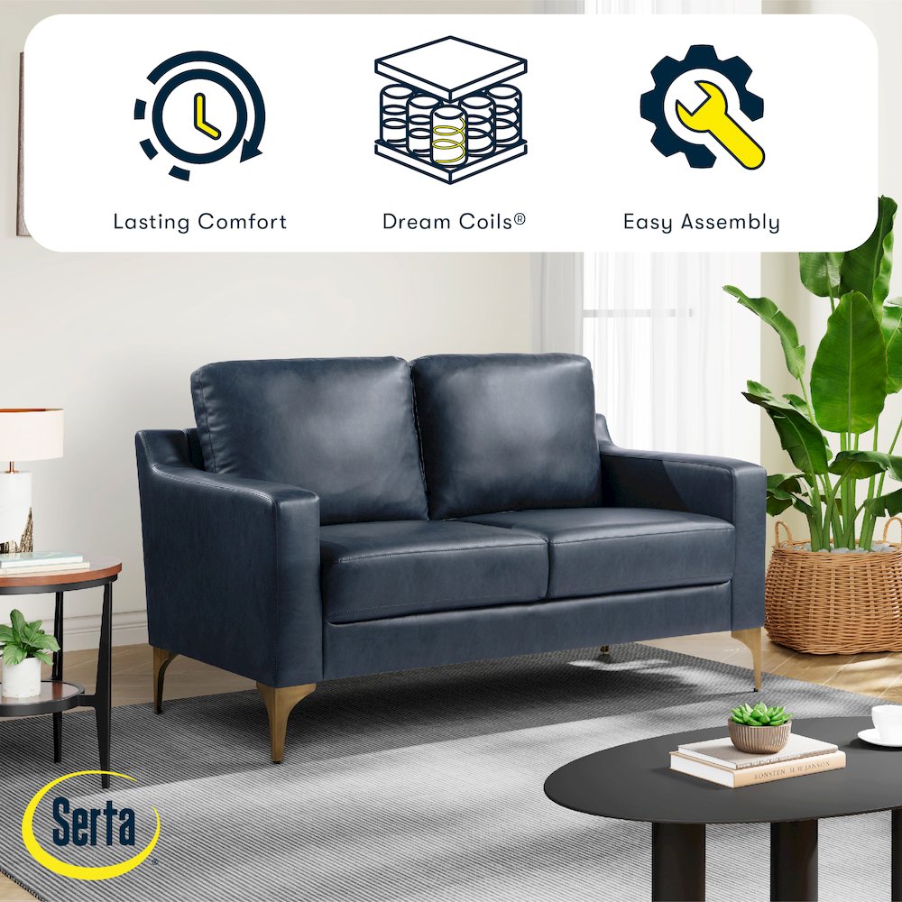 Fletcher Loveseat Navy. Picture 14