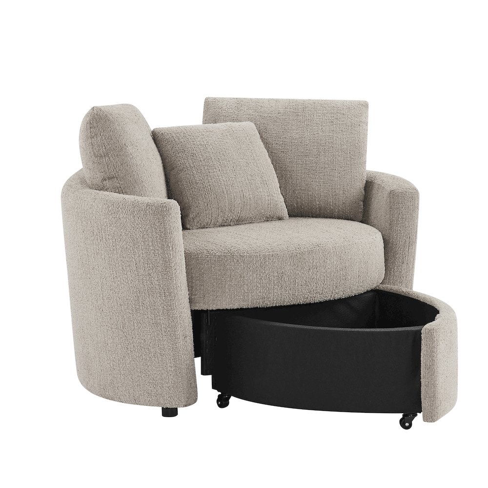 Beckett Storage Chair Taupe. Picture 9