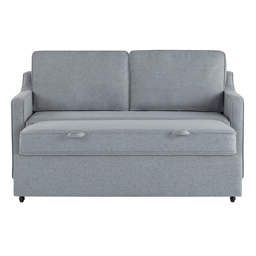 Carey Convertible Sofa Light Gray. Picture 4