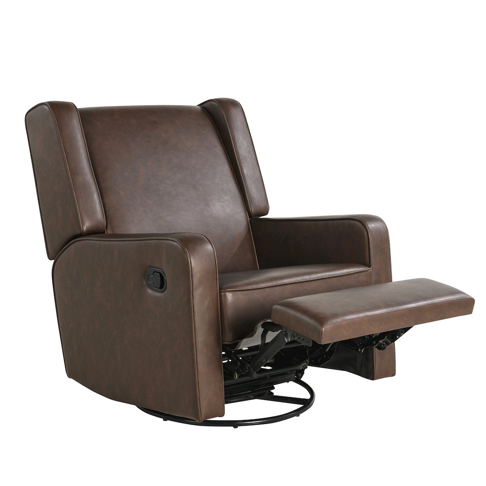 Emerson Swivel Rocker Recliner Brown. Picture 6