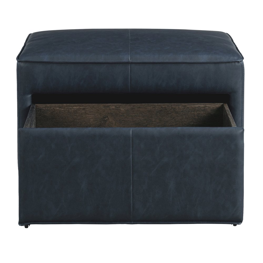 Hailey Storage Ottoman Navy. Picture 8