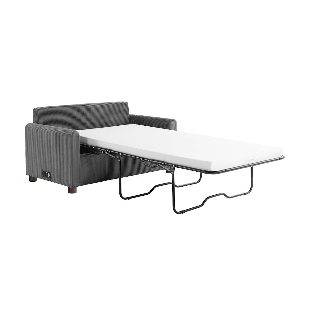 Drew Loveseat Pull-Out Sleeper Gray. Picture 10