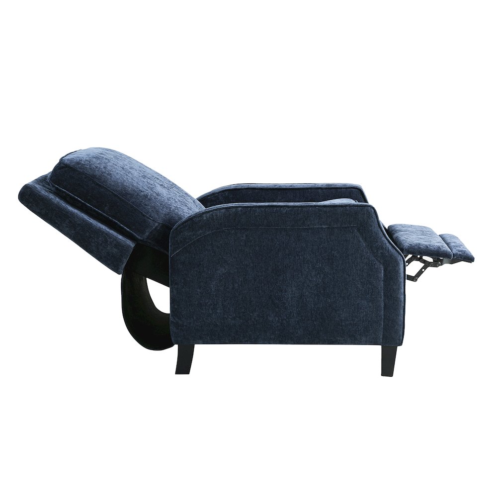 Shiloh Push Back Recliner Navy. Picture 5