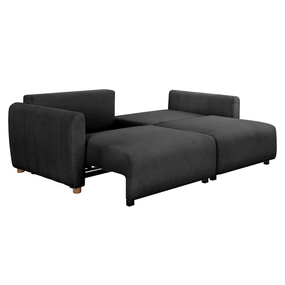 Galloway Convertible Sofa Charcoal Boucle. Picture 6