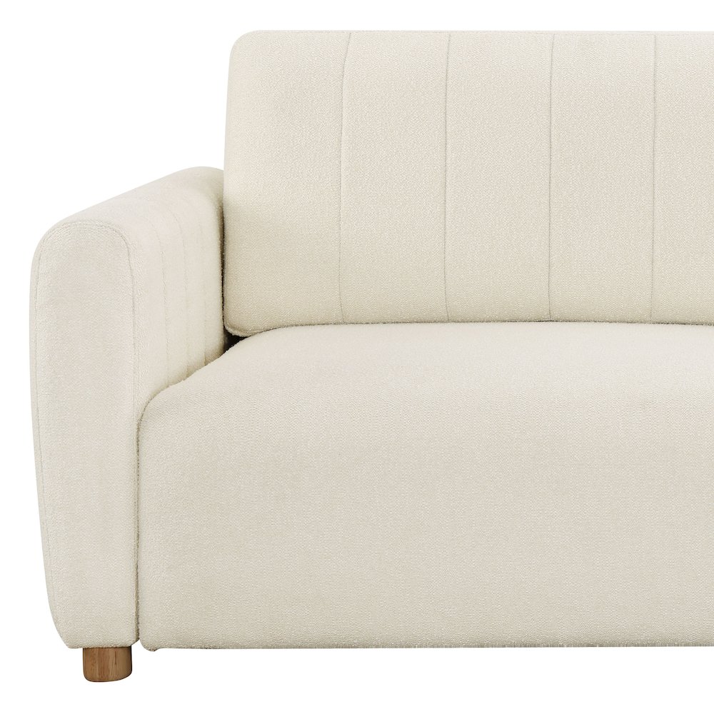 Galloway Convertible Sofa Ivory Boucle. Picture 13