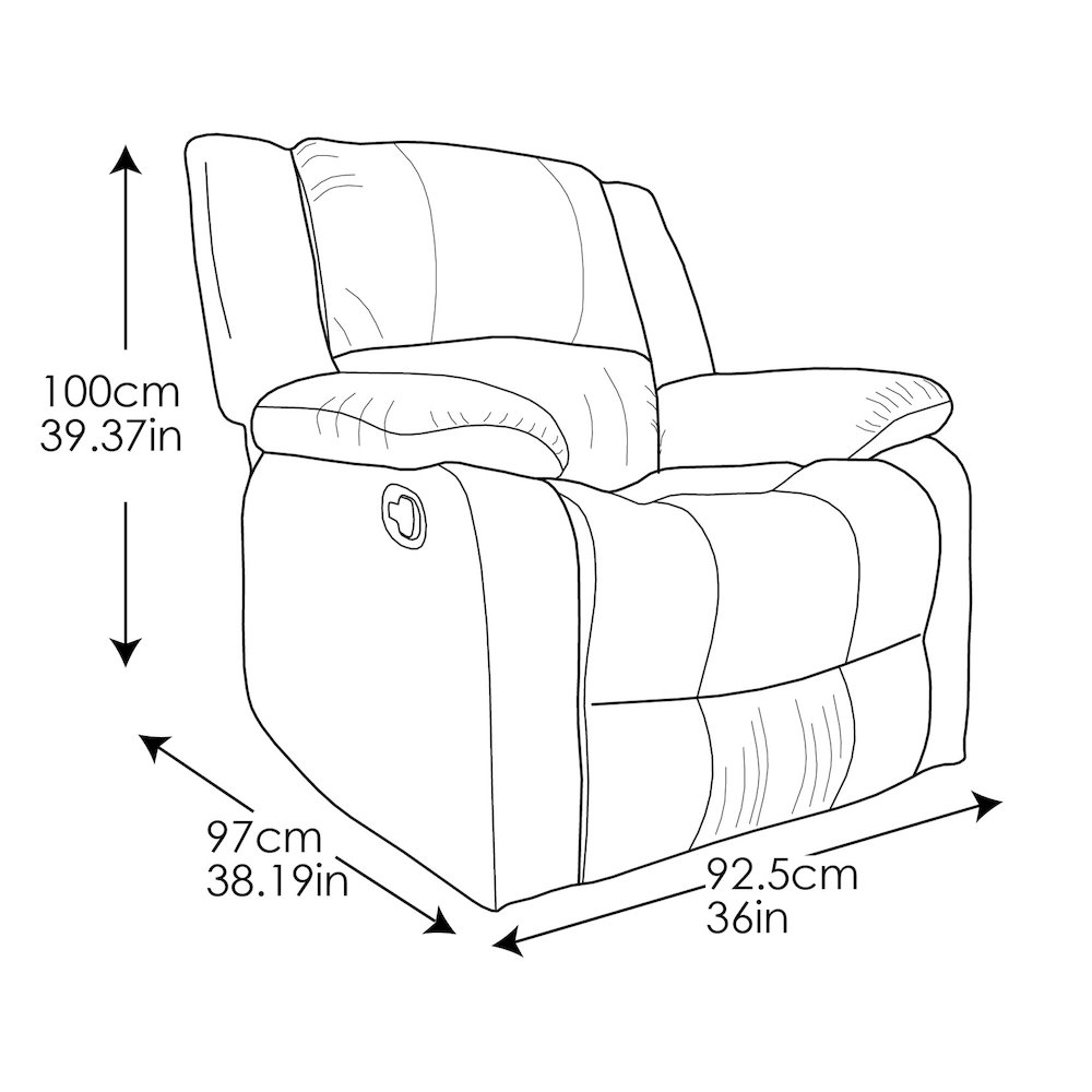 Parker Recliner Chocolate. Picture 13