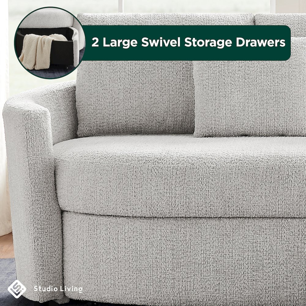 Beckett Storage Sofa Ivory. Picture 4
