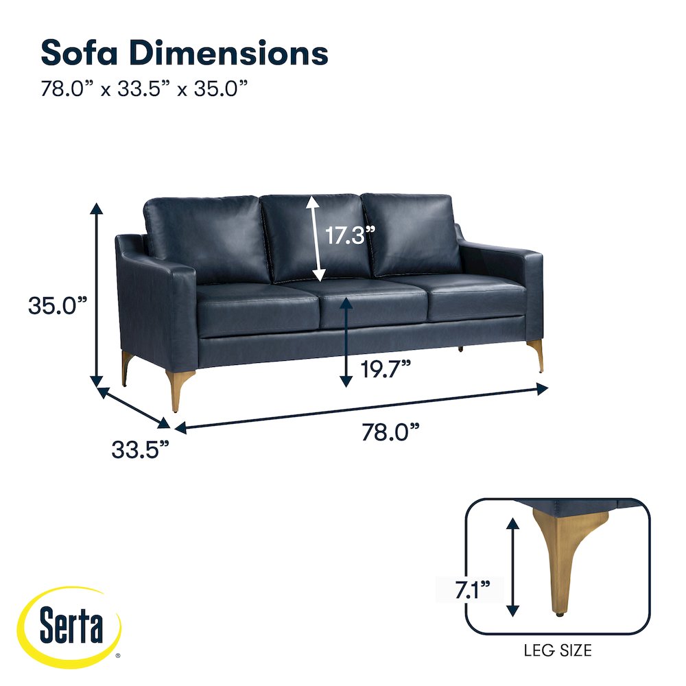 Fletcher Sofa Navy. Picture 11