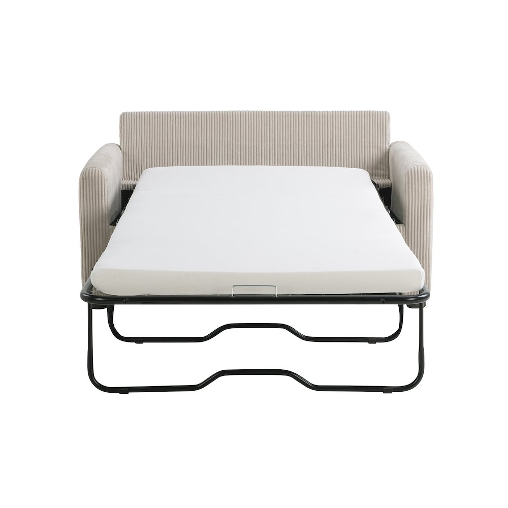 Drew Loveseat Pull-Out Sleeper Beige. Picture 10