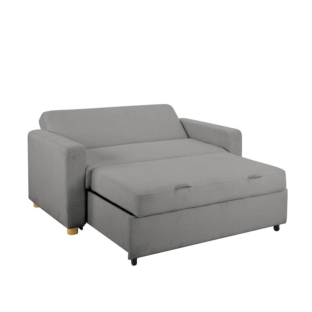 Tyler Convertible Sofa Grey Boucle. Picture 7