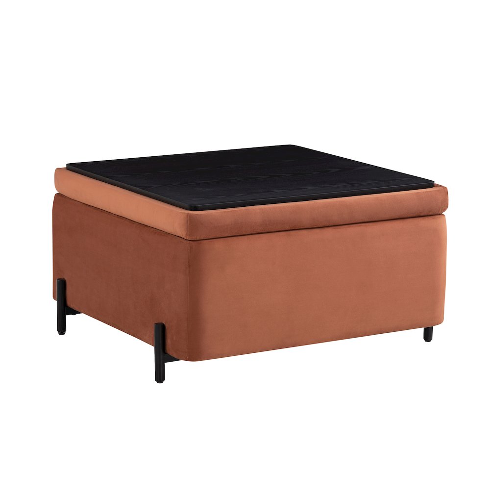 Kona Storage Ottoman Large Rust. Picture 13