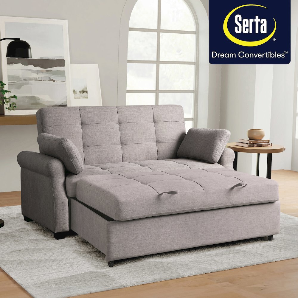 Hampton Queen Convertible Sofa Steel. Picture 24