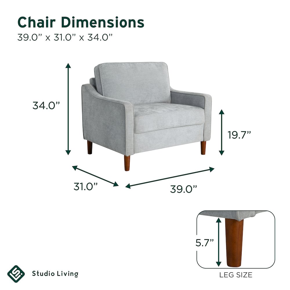Sterling Chair Light Grey. Picture 17
