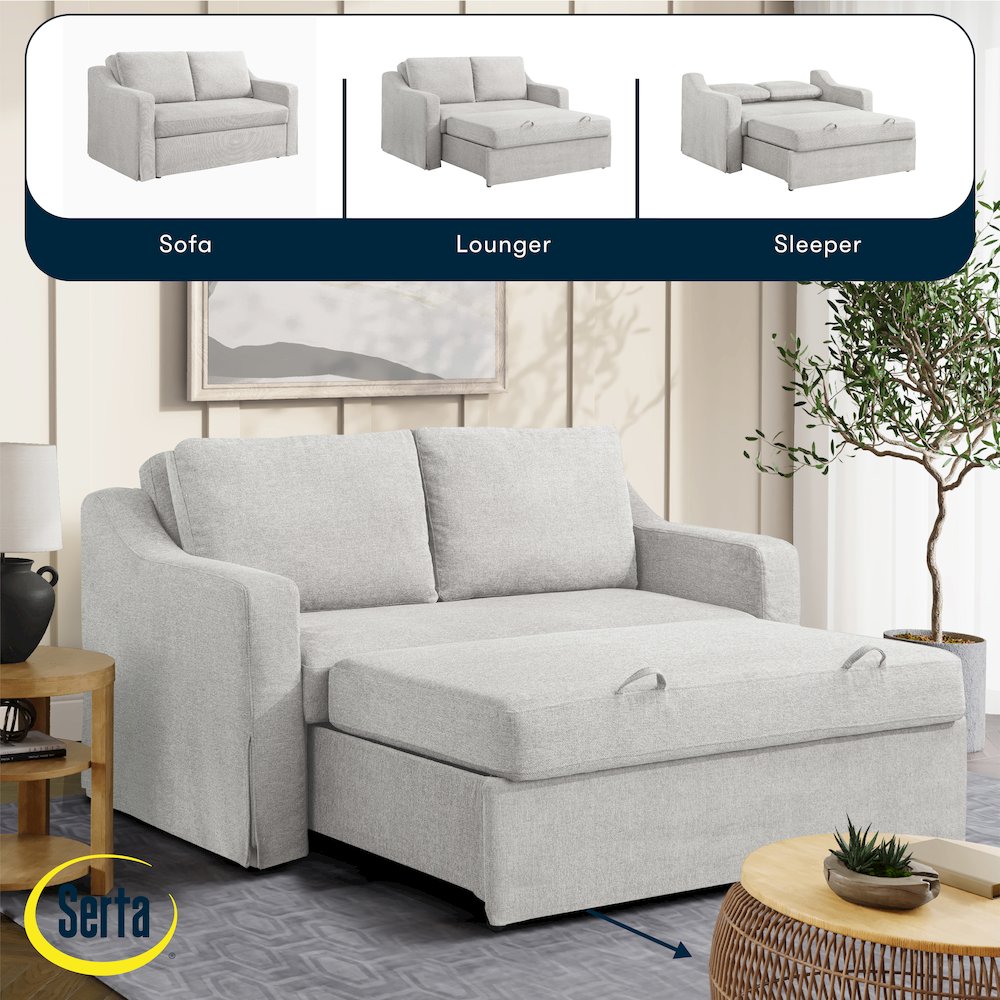 Haddington Convertible Loveseat Linen. Picture 26