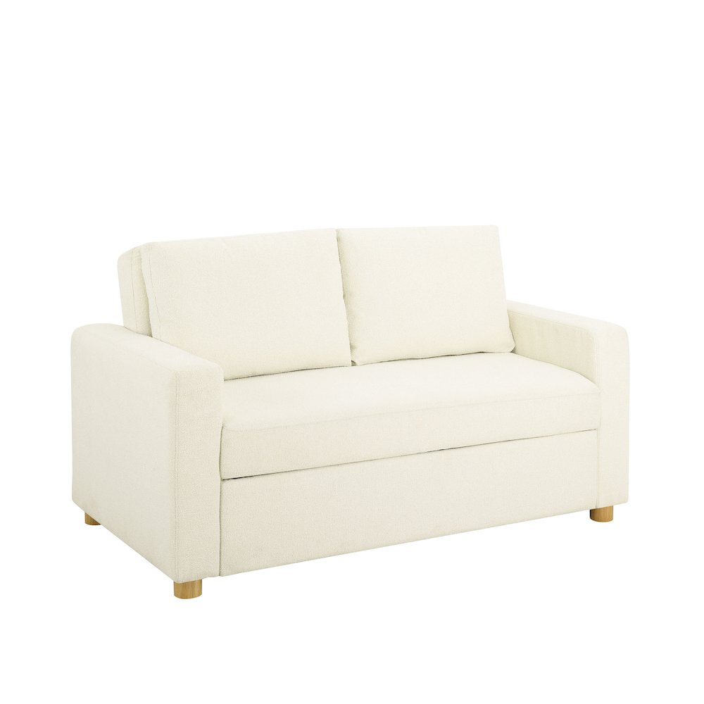 Tyler Convertible Sofa Ivory Boucle. Picture 1