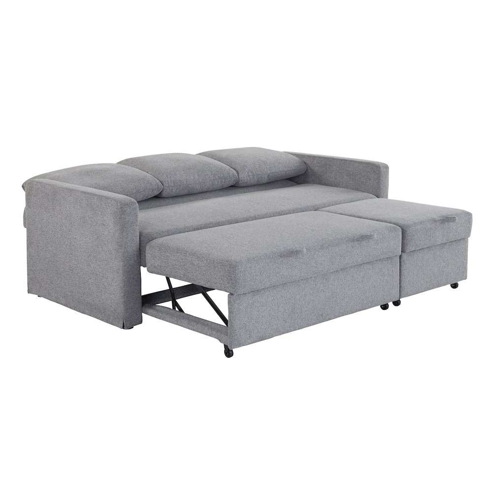 Mia Convertible Sofa Light Gray. Picture 15