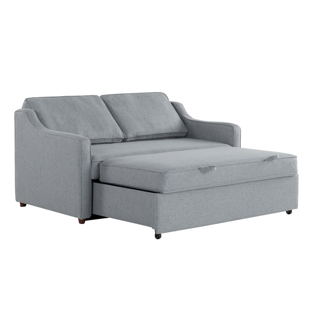 Carey Convertible Sofa Light Gray. Picture 7