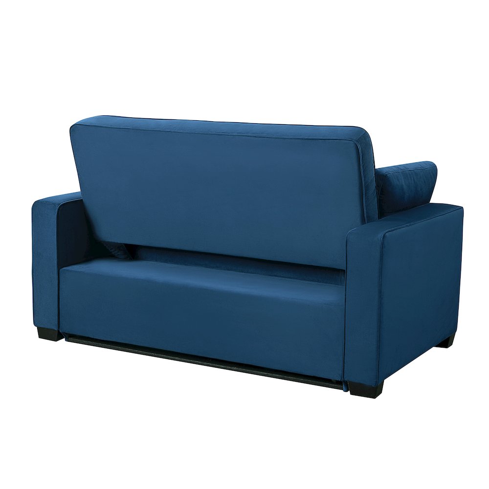 Augustine Full Convertible Loveseat Navy Blue. Picture 15