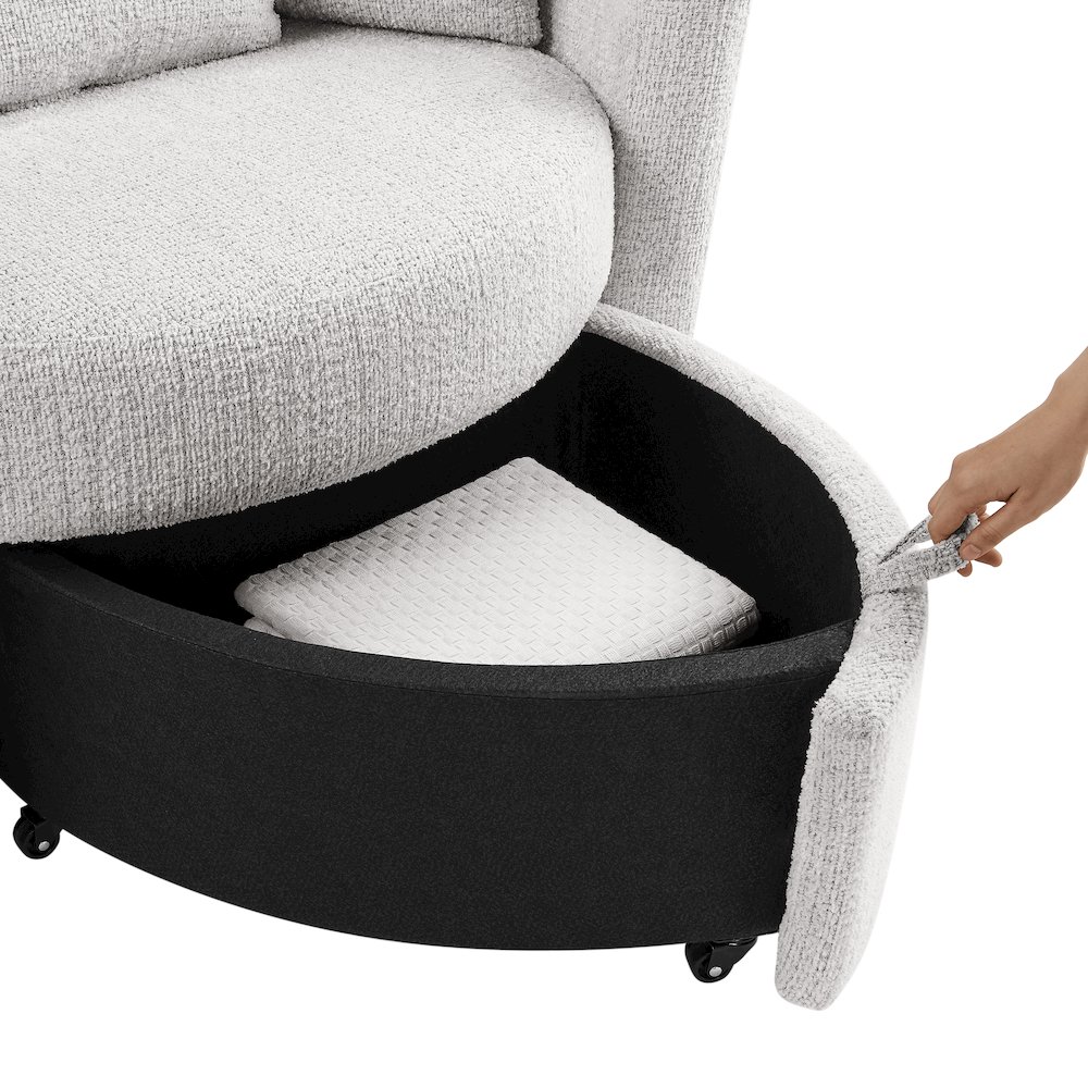 Beckett Storage Chair Ivory. Picture 14