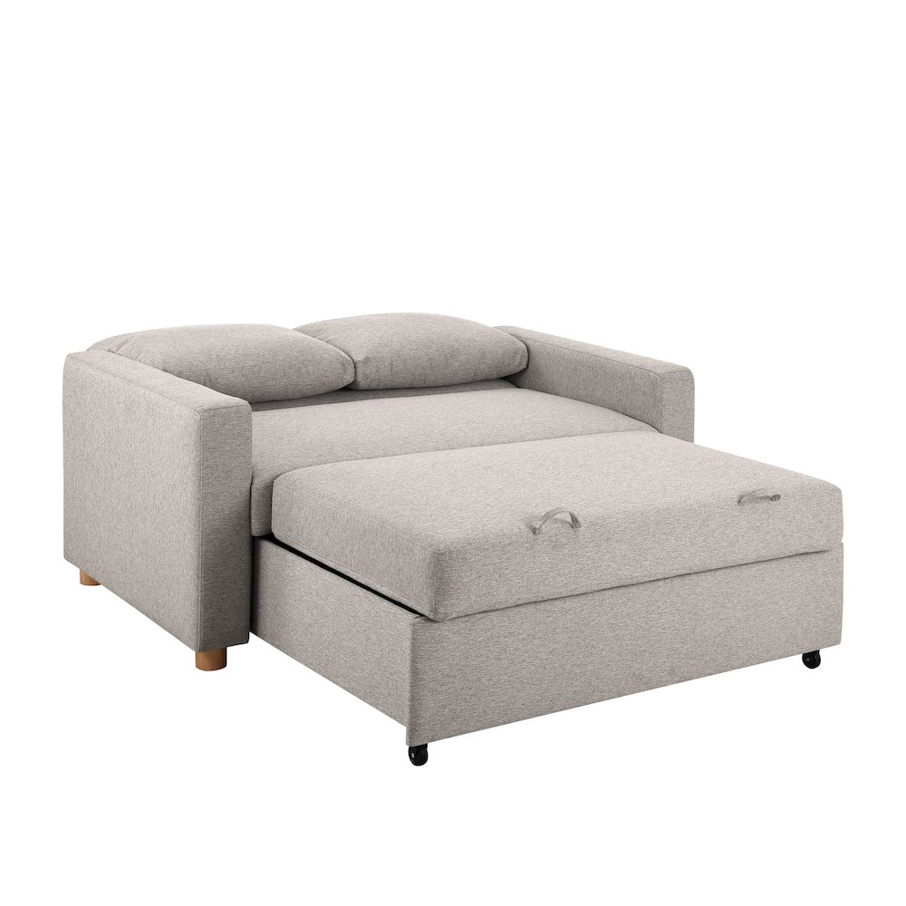 Tyler Convertible Sofa Light Grey Woven. Picture 8