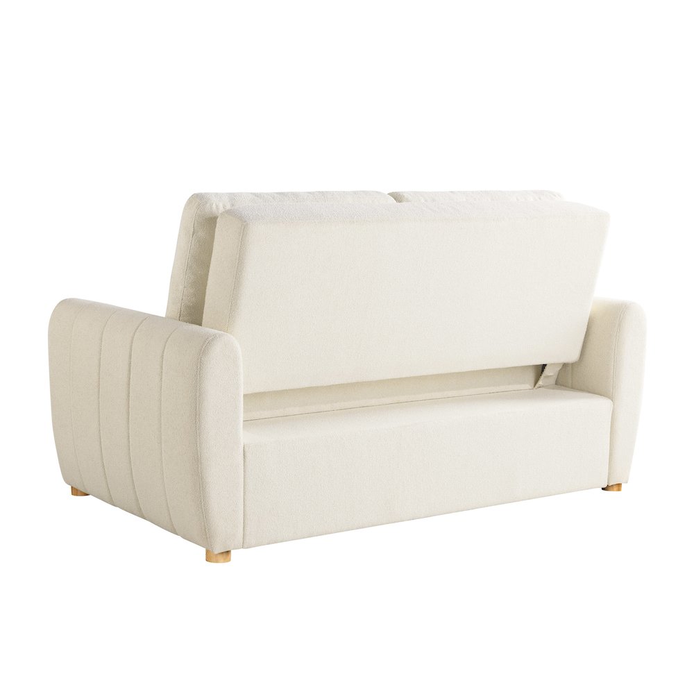 Galloway Convertible Loveseat Ivory. Picture 13