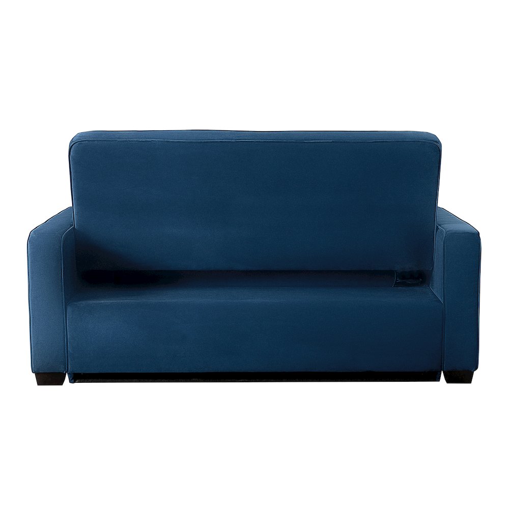 Augustine Queen Convertible Sofa Navy Blue. Picture 18